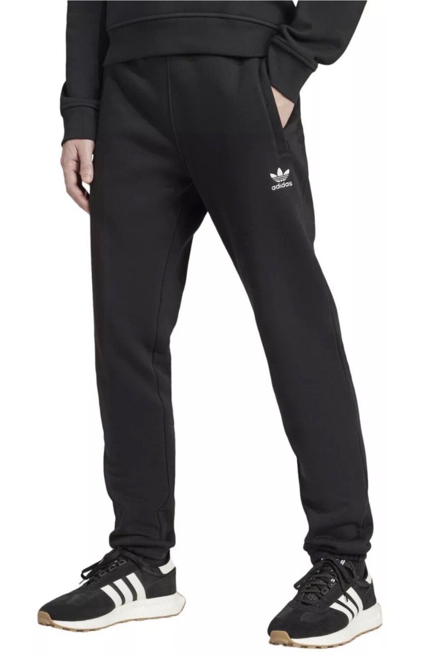 adidas Men’s Trefoil Essentials Pants Size XL Black / White - New With Tags